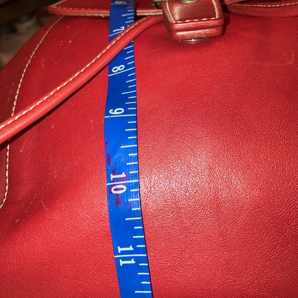 Coach Red Leather Drawstring Backpack - Picture 13 of 16